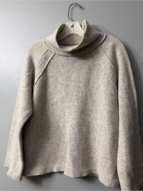 YOHJI YAMAMOTO  Regulation gray 2 Used Womens Cozy Ribbed Turtleneck Sweater -